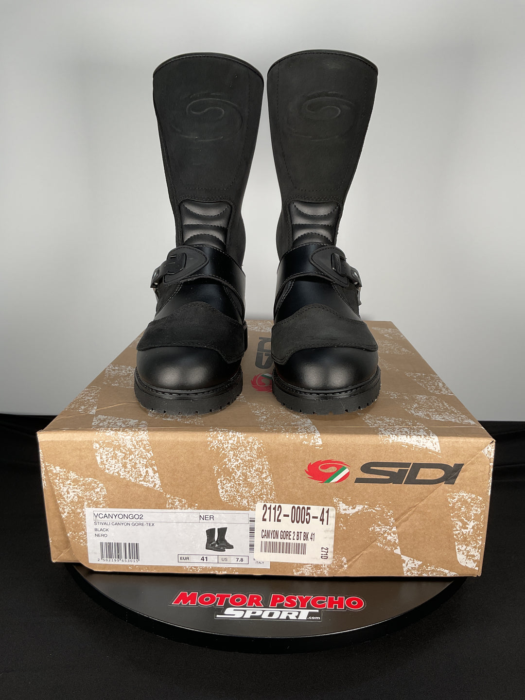 Sidi Canyon 2 Gore Touring Boots - Black/Black - Size 7.8 - Open Box
