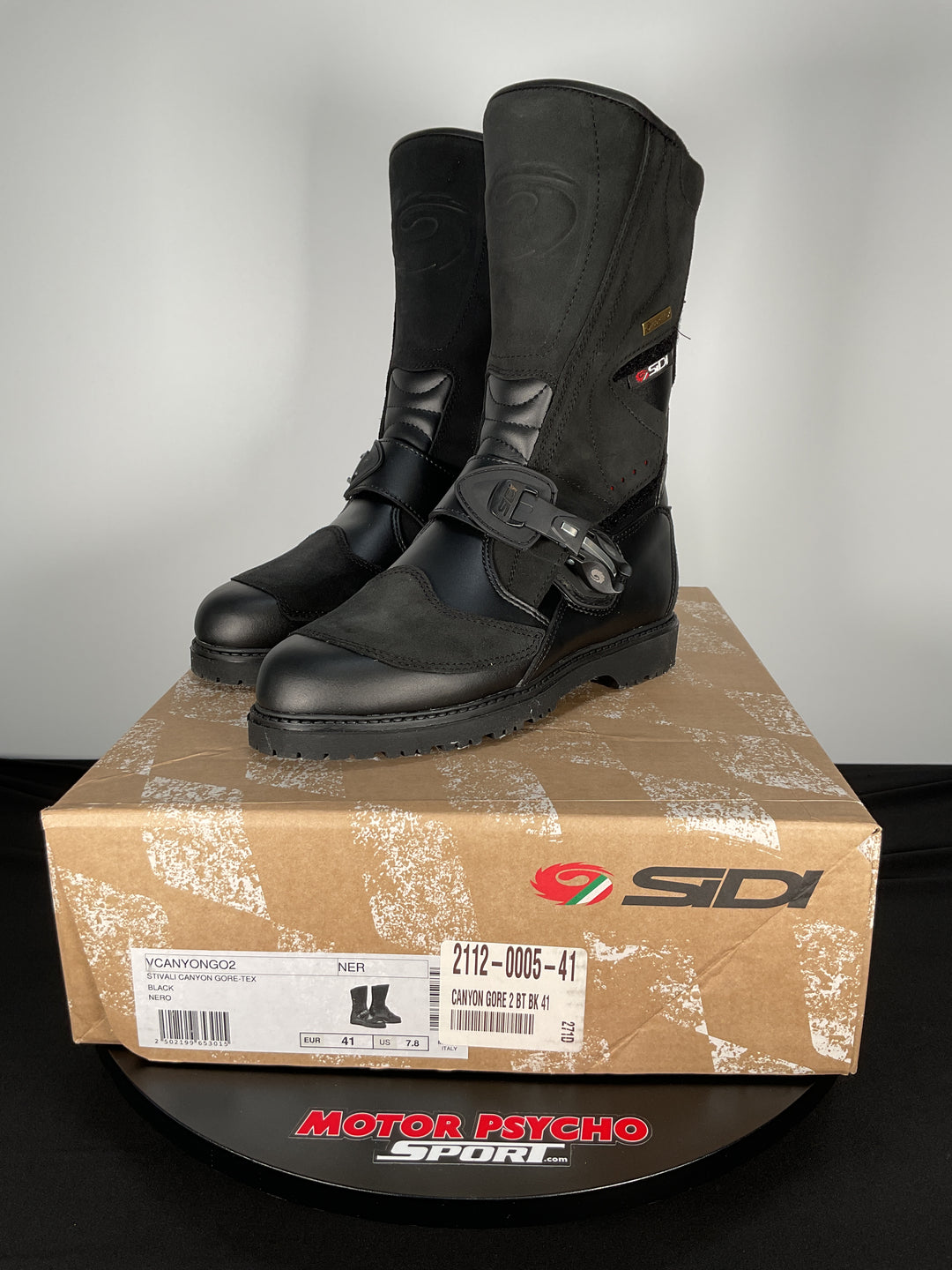 Sidi Canyon 2 Gore Touring Boots - Black/Black - Size 7.8 - Open Box