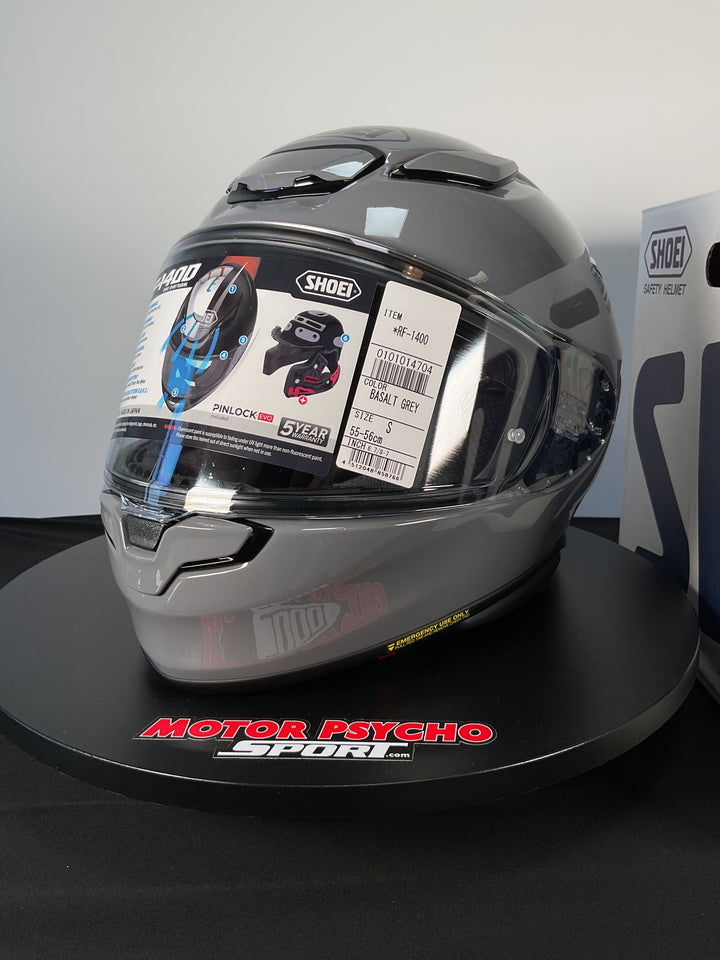 Shoei RF-1400 Helmet - Gloss Basalt Gray - Size Small - USED / OPEN BOX