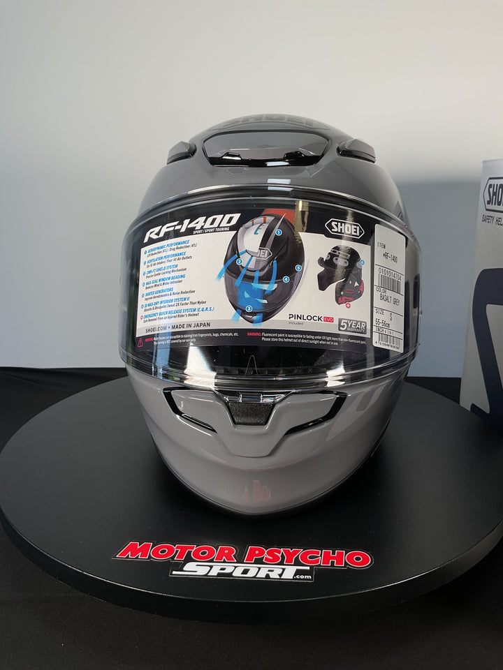 Shoei RF-1400 Helmet - Gloss Basalt Gray - Size Small - USED / OPEN BOX