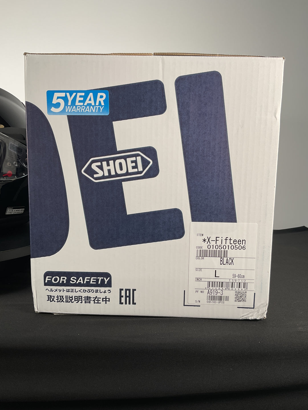Shoei X-15 Helmet - Gloss Black - OPEN BOX - Size Large