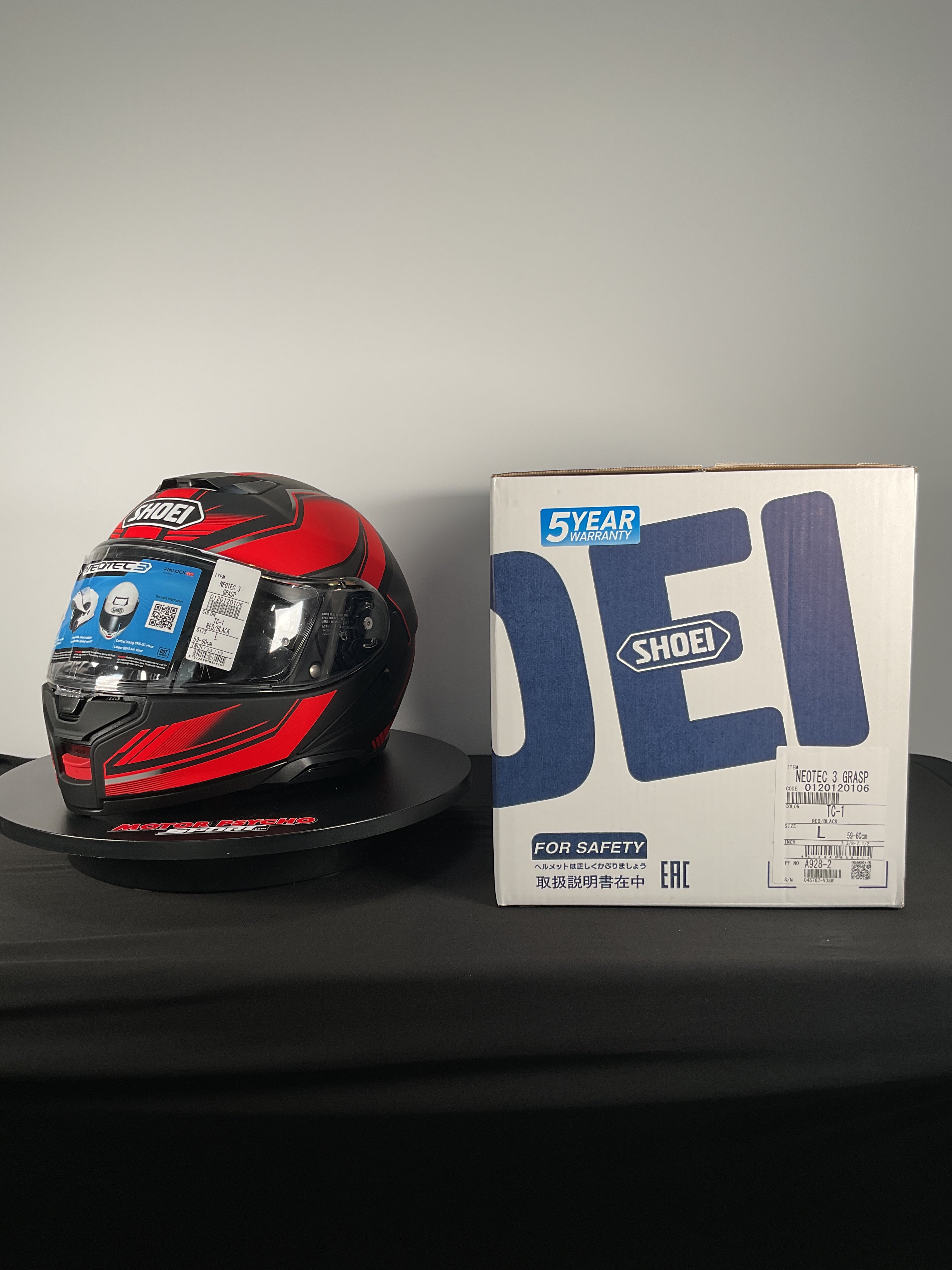 Shoei Neotec 3 Grasp Modular Helmet - TC-1 Black/Red - Size Large