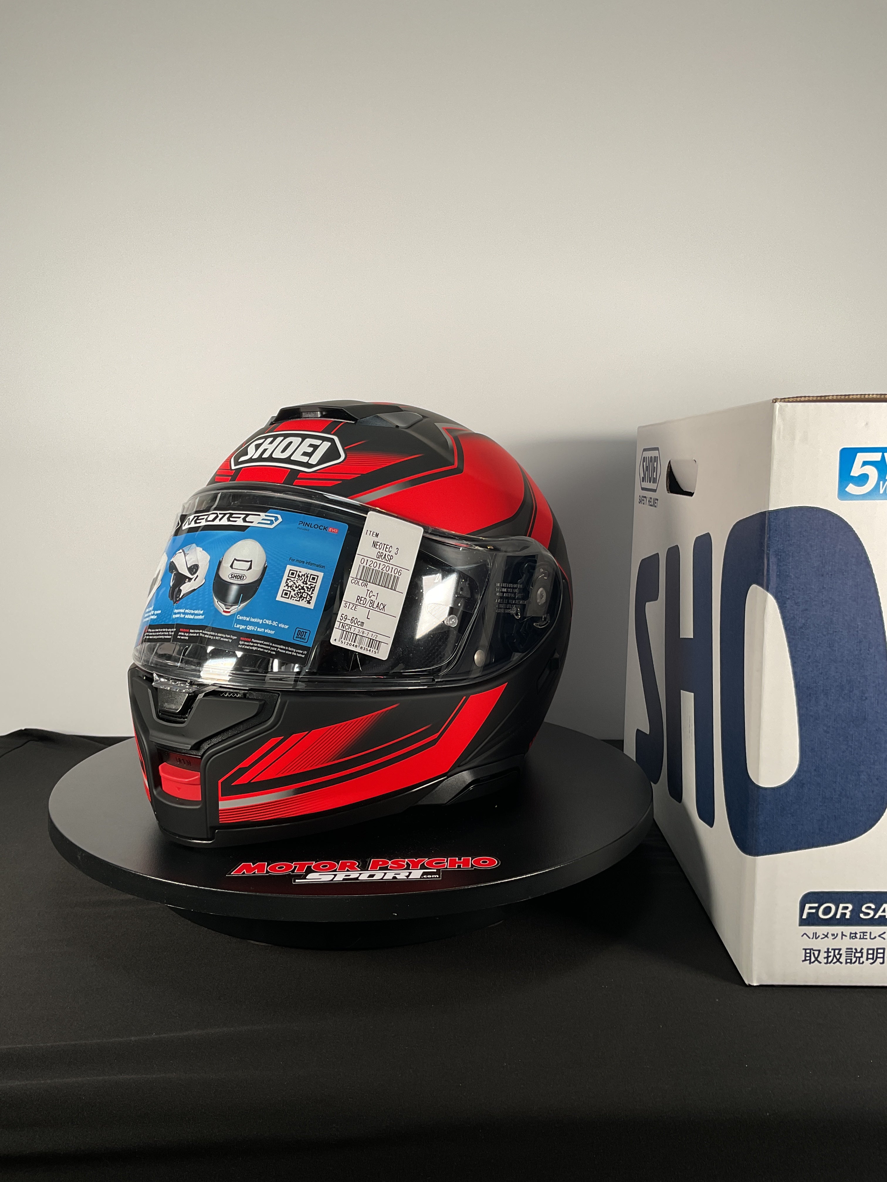 Shoei Neotec 3 Grasp Modular Helmet - TC-1 Black/Red - Size Large