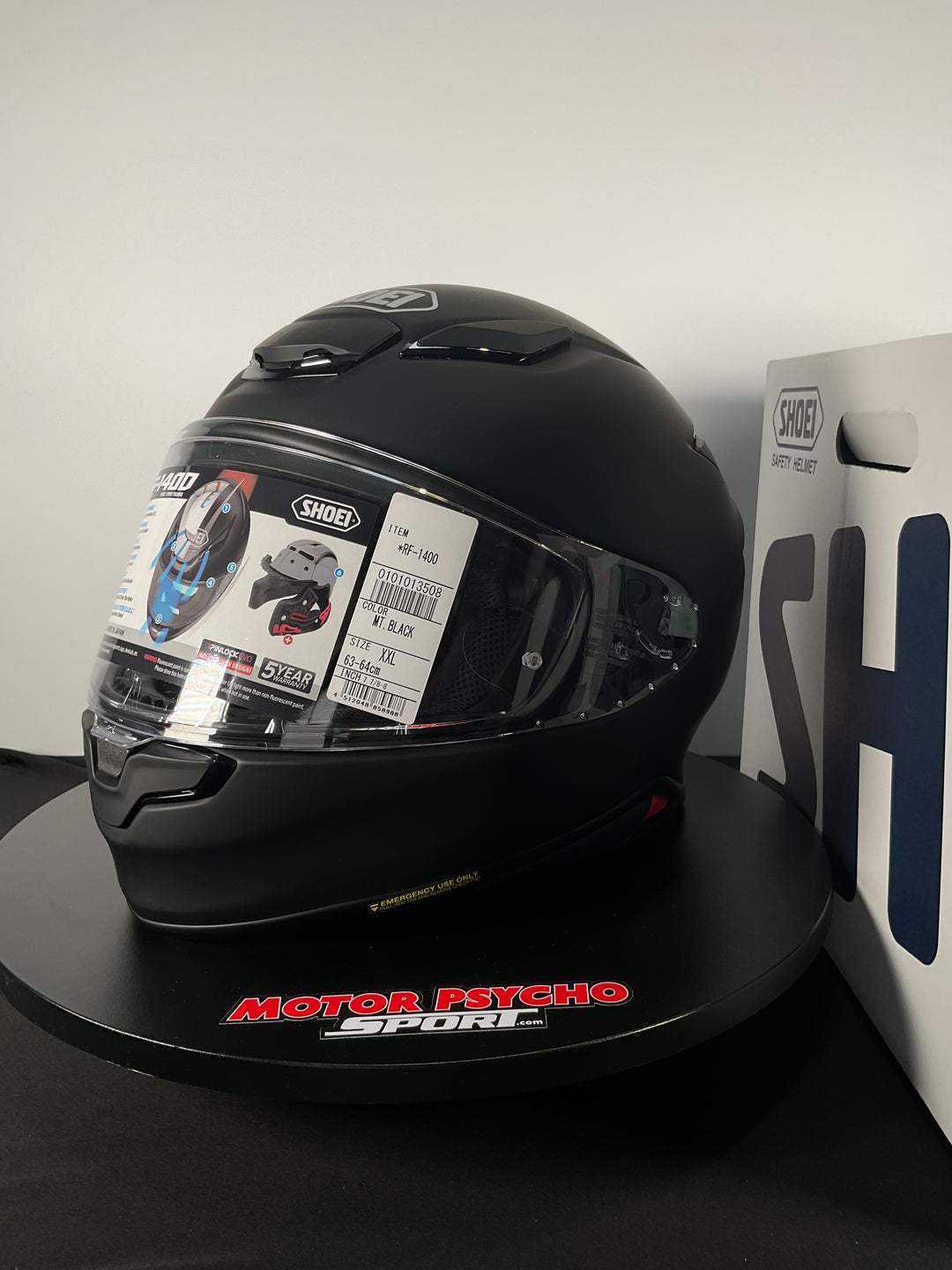 Shoei RF-1400 Helmet - Matte Black - OPEN BOX - Size XXL