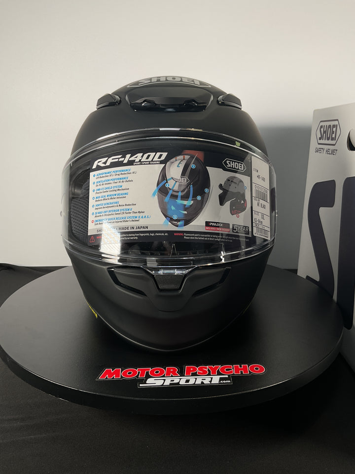 Shoei RF-1400 Helmet - Matte Black - OPEN BOX - Size XXL