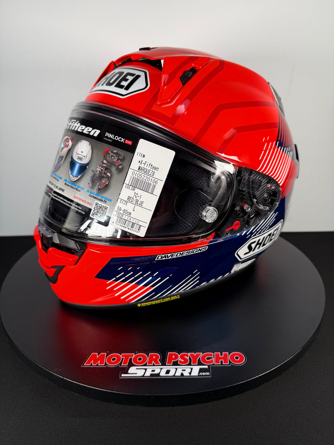shoei gx 1 helmet - X-Fifteen face racing helmet that boasts optimal performance Shoei X-15 Marquez 8 Helmet
