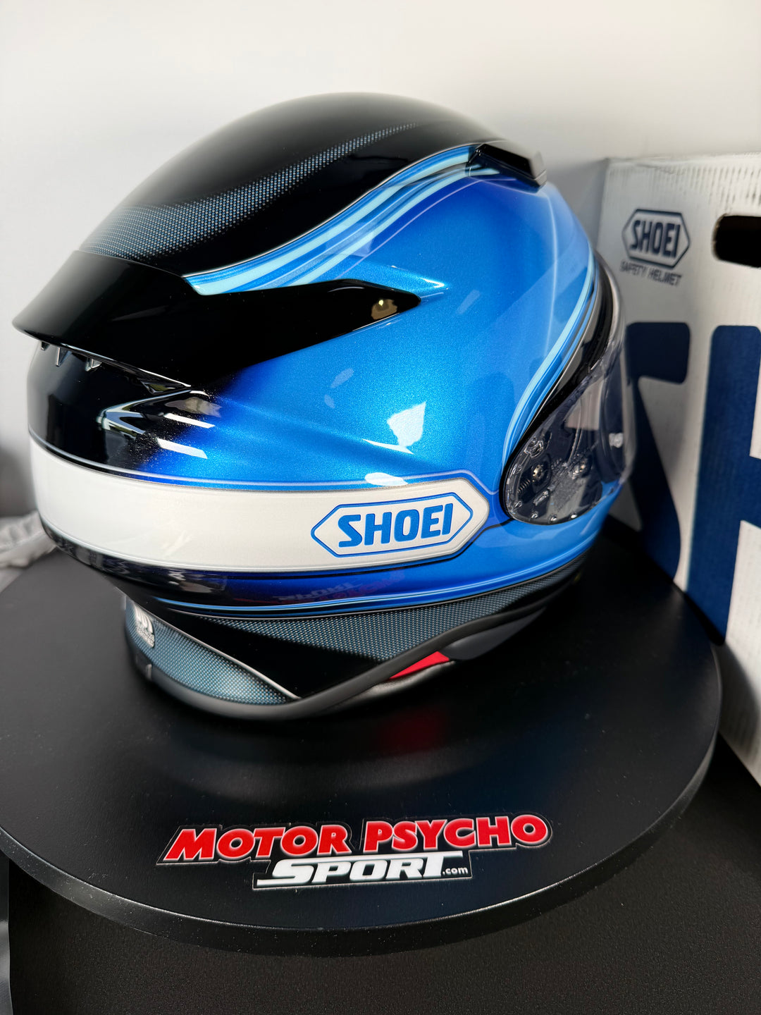Shoei RF-1400 Sheen Helmet - TC-2 Blue/Black - Size Large - USED / OPEN BOX