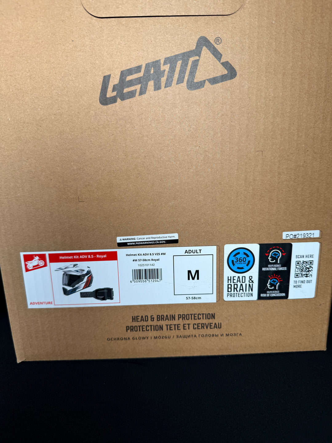 Leatt Helmet Kit ADV 8.5 V25 Royal - Size Medium - OPEN BOX