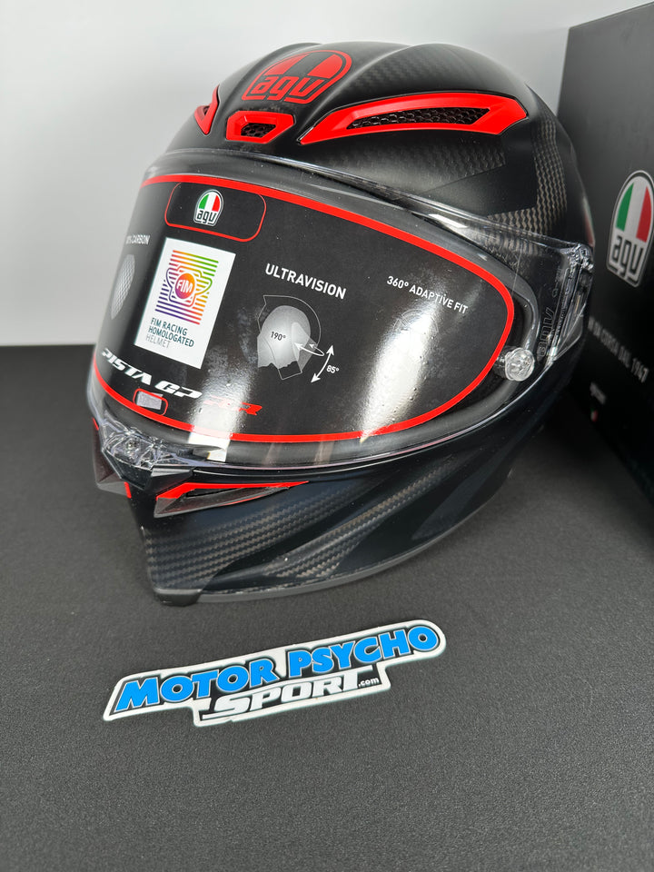 AGV Pista GP RR Performante Helmet - Matte Carbon/Black/Red - Size Large - USED OPEN BOX BLEMISH