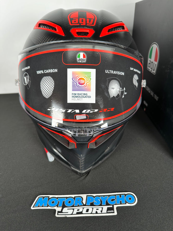 AGV Pista GP RR Performante Helmet - Matte Carbon/Black/Red - Size Large - USED OPEN BOX BLEMISH