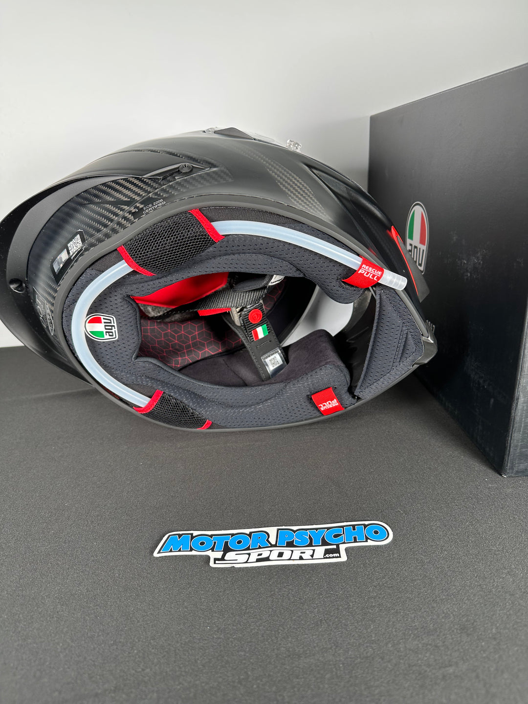 AGV Pista GP RR Performante Helmet - Matte Carbon/Black/Red - Size Large - USED OPEN BOX BLEMISH