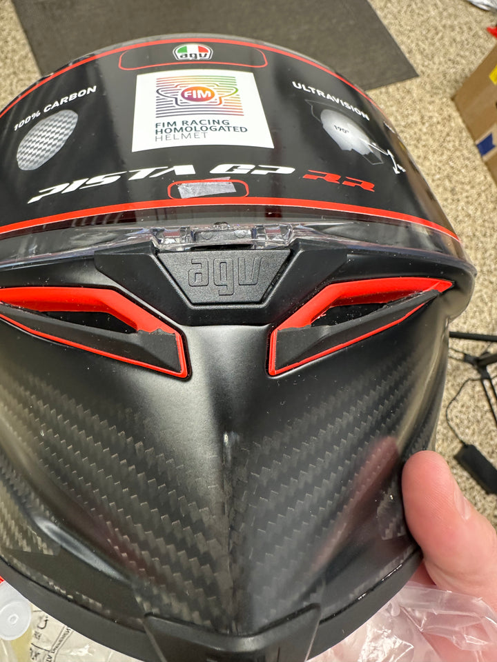 AGV Pista GP RR Performante Helmet - Matte Carbon/Black/Red - Size Large - USED OPEN BOX BLEMISH