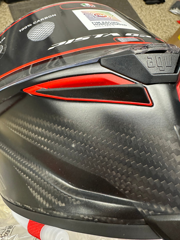 AGV Pista GP RR Performante Helmet - Matte Carbon/Black/Red - Size Large - USED OPEN BOX BLEMISH