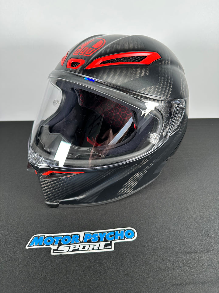 agv pista gp gran premio AGV Pista GP RR Performante Helmet - Matte Carbon/Black/Red