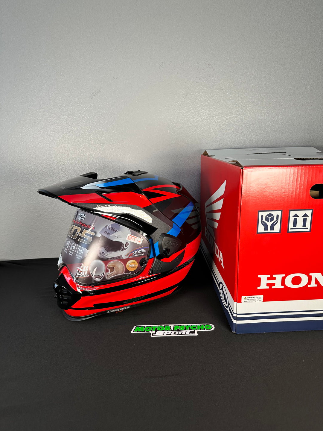 Arai XD-5 Helmet - Africa Twin - Red - Size MD - OPEN BOX