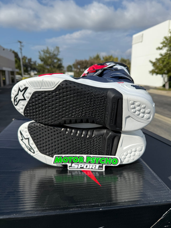 Alpinestars Tech 10 Supervented Boots - Night Navy/White/Rainbow - CLEARANCE