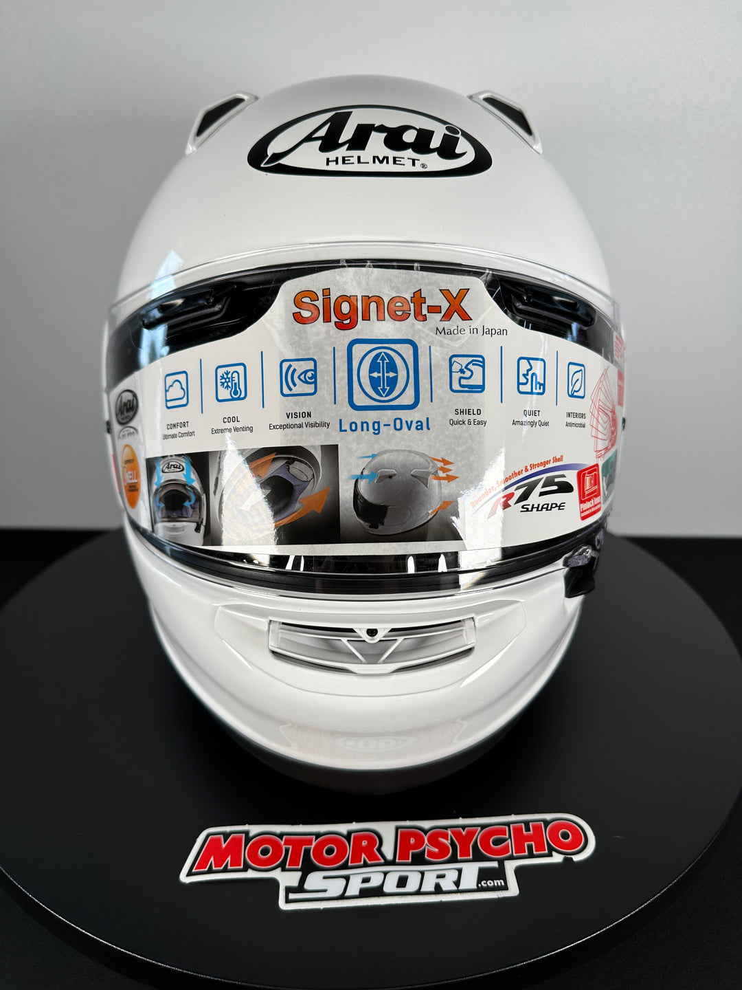 arai finsish white helmet Arai Signet-X Helmet - White - Size Large