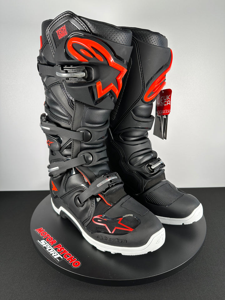 Alpinestars Tech 7 Enduro Boots - Black/Red Fluorescent - CLOSEOUT Alpinestars Tech 7 Enduro Boots - Black/Red Fluorescent - CLOSEOUT