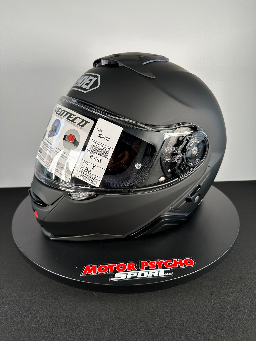 Shoei Neotec II Modular Helmet - Matte Black - Size Medium - USED 