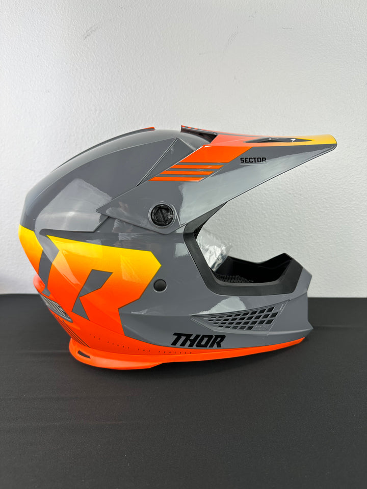 Thor Sector 2 Carve Helmet - Charcoal/Orange Size Medium - USED FLOOR SAMPLE