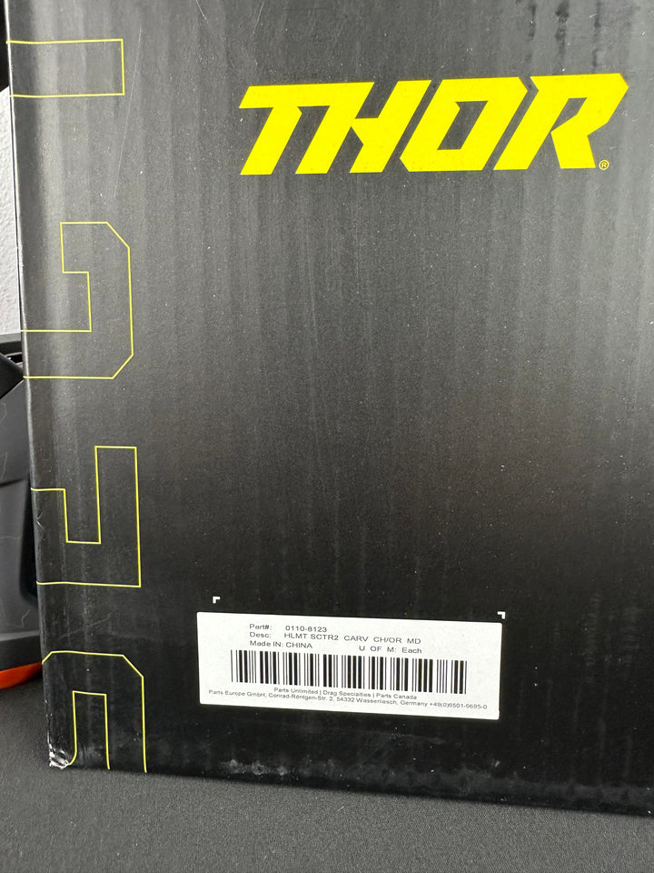 Thor Sector 2 Carve Helmet - Charcoal/Orange Size Medium - USED FLOOR SAMPLE