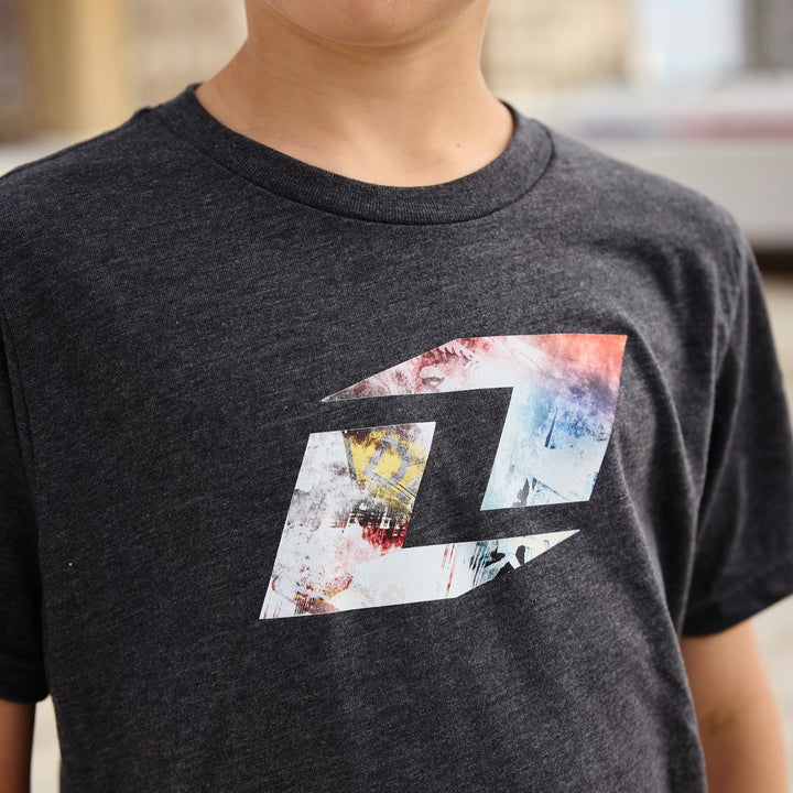 One Industries YOUTH Graffiti Tee - Charcoal
