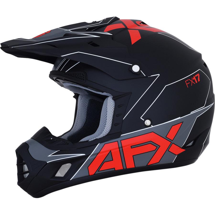 AFX FX-17 Aced Helmet - Matte Black/Red - Motor Psycho Sport