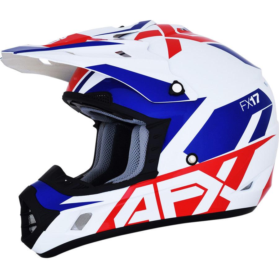 AFX FX-17 Aced Helmet - Red/White/Blue - Motor Psycho Sport