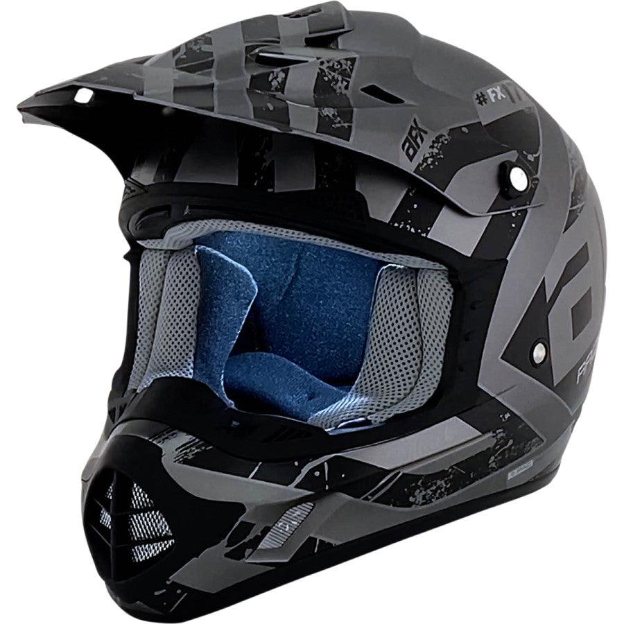 AFX FX-17 Attack Helmet - Frost Gray/Matte Black - Motor Psycho Sport