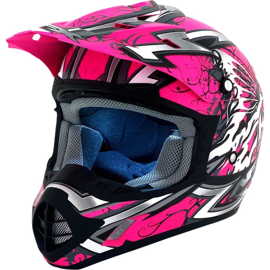 AFX FX-17 Butterfly Helmet - Matte Hot Pink - Motor Psycho Sport