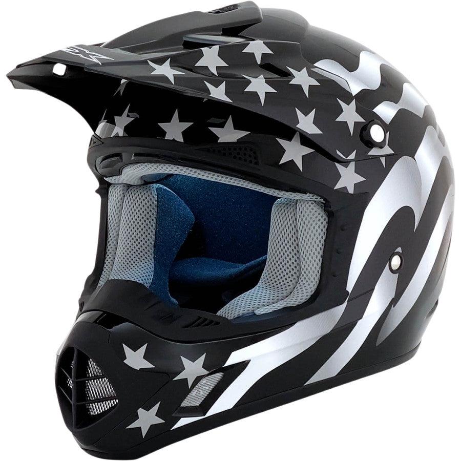 AFX FX-17 Flag Helmet - Stealth - Motor Psycho Sport