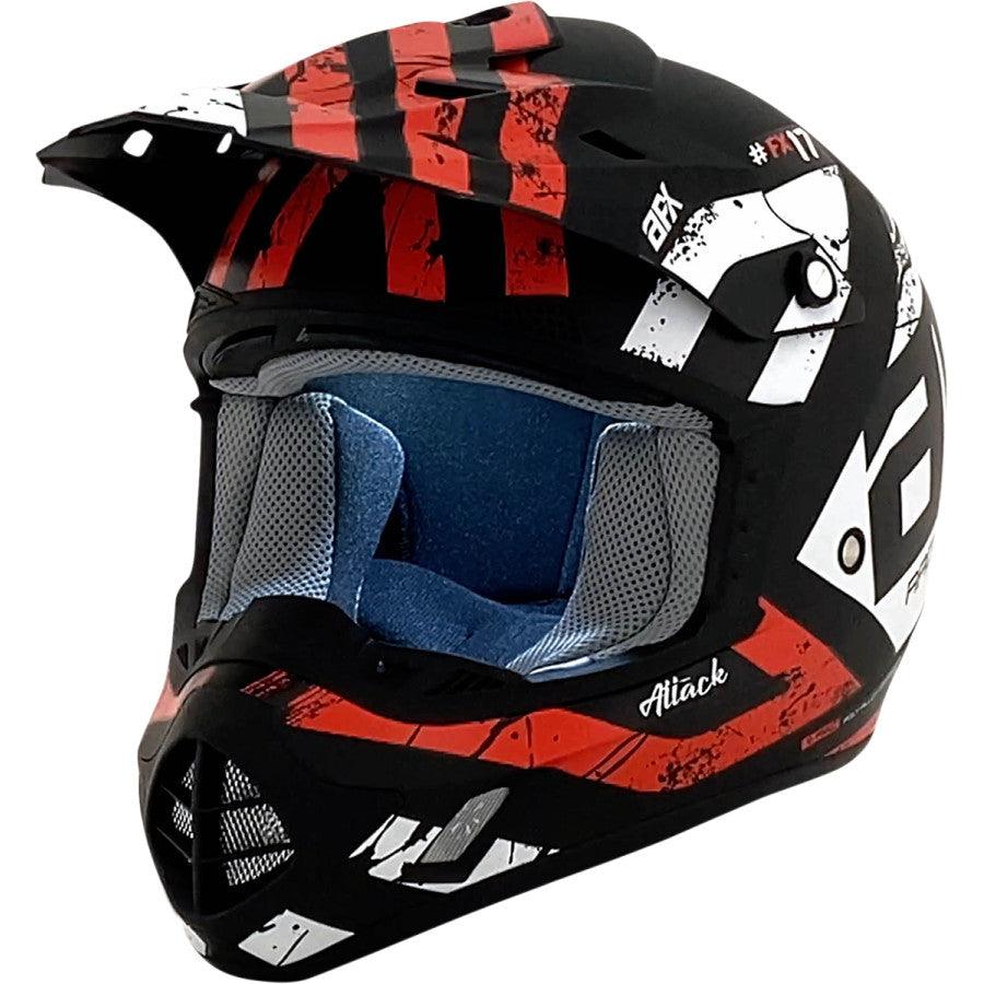 AFX FX-17Y Attack Helmet - Matte Black/Red - Motor Psycho Sport