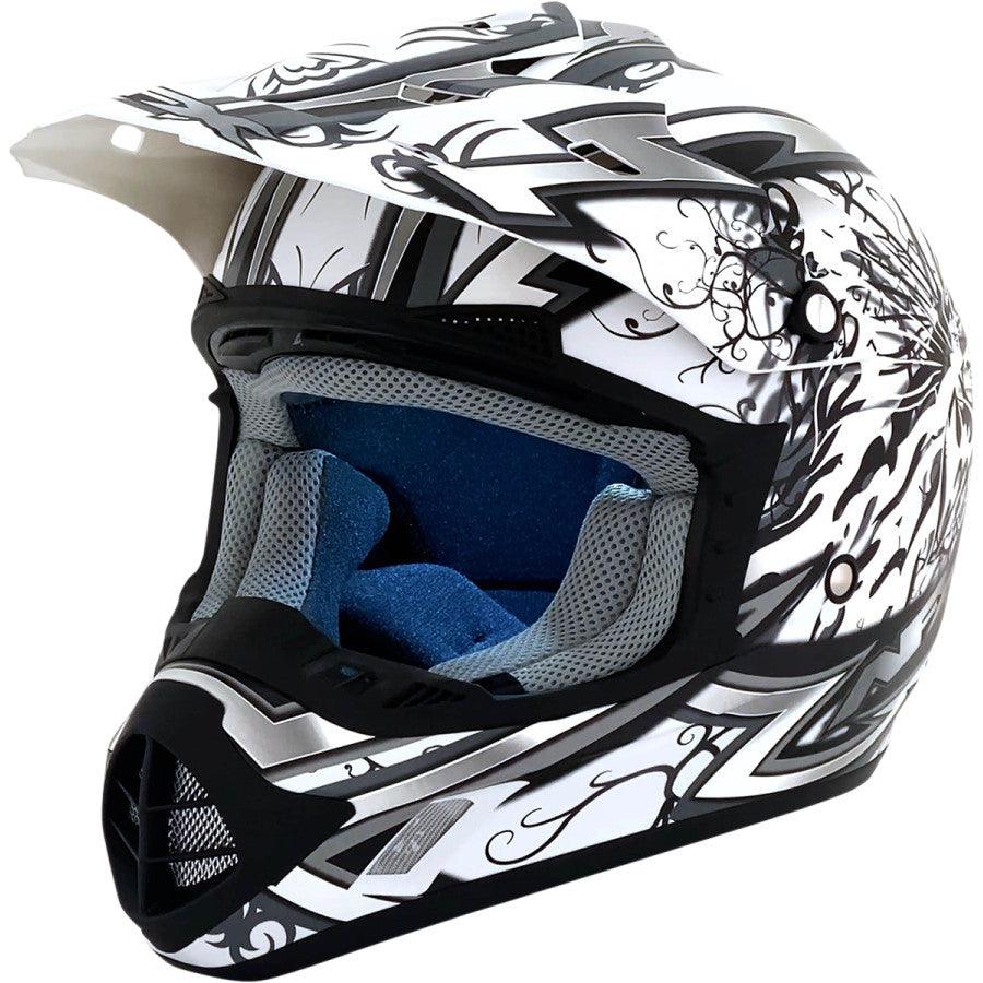 AFX FX-17Y Butterfly Helmet - Matte White - Motor Psycho Sport