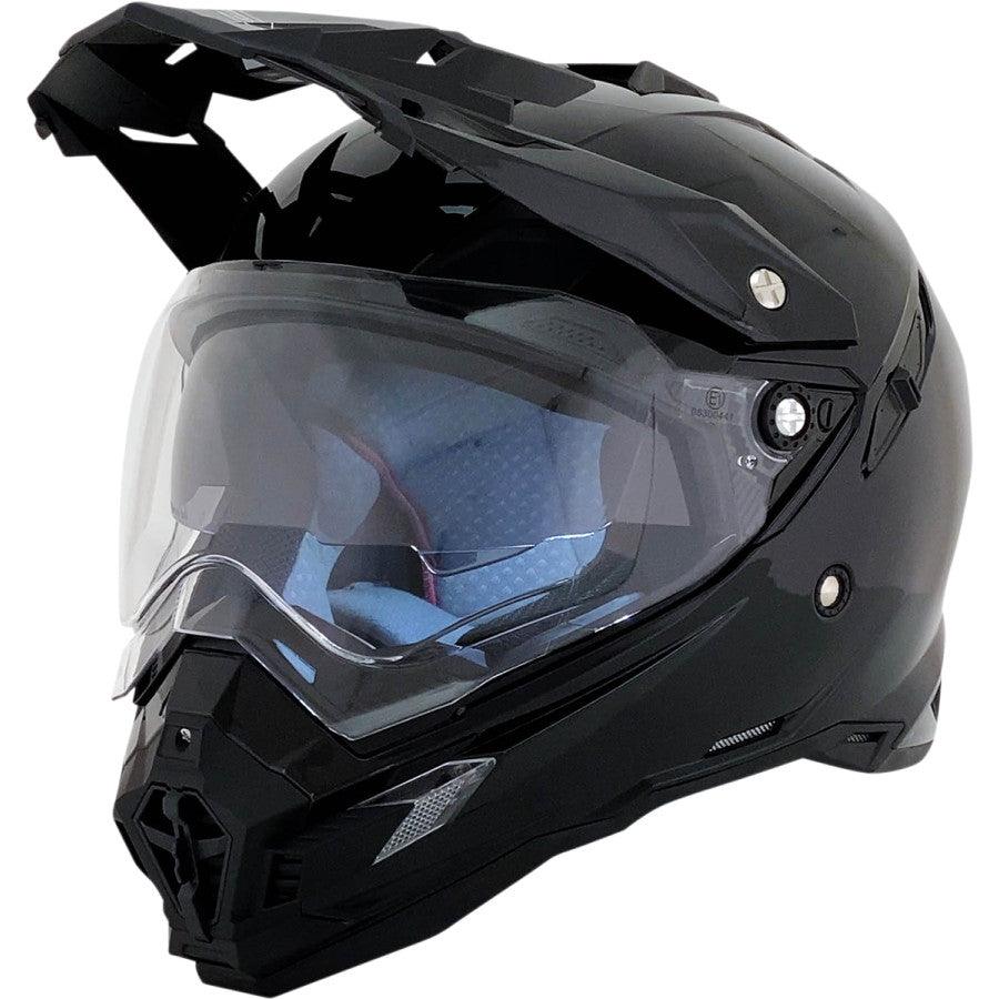 AFX FX-41DS Solid Helmet — Solid - Gloss Black - Motor Psycho Sport