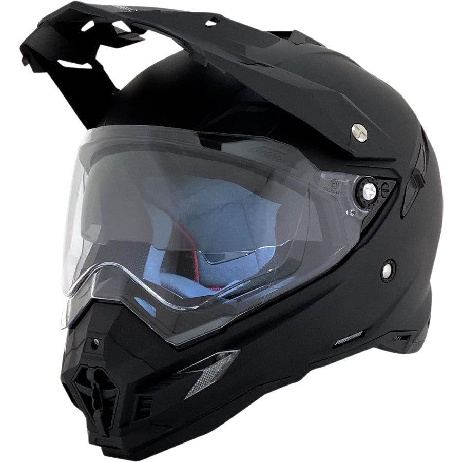 AFX FX-41DS Solid Helmet — Solid - Matte Black - Motor Psycho Sport