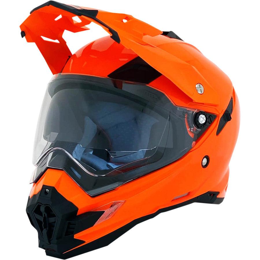 AFX FX-41DS Solid Helmet — Solid - Safety Orange - Motor Psycho Sport