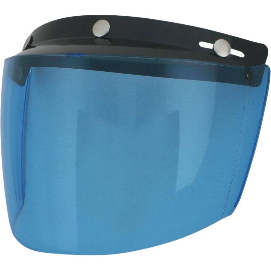 AFX Vintage 3-Snap Flip Shield - Blue Solid - Motor Psycho Sport