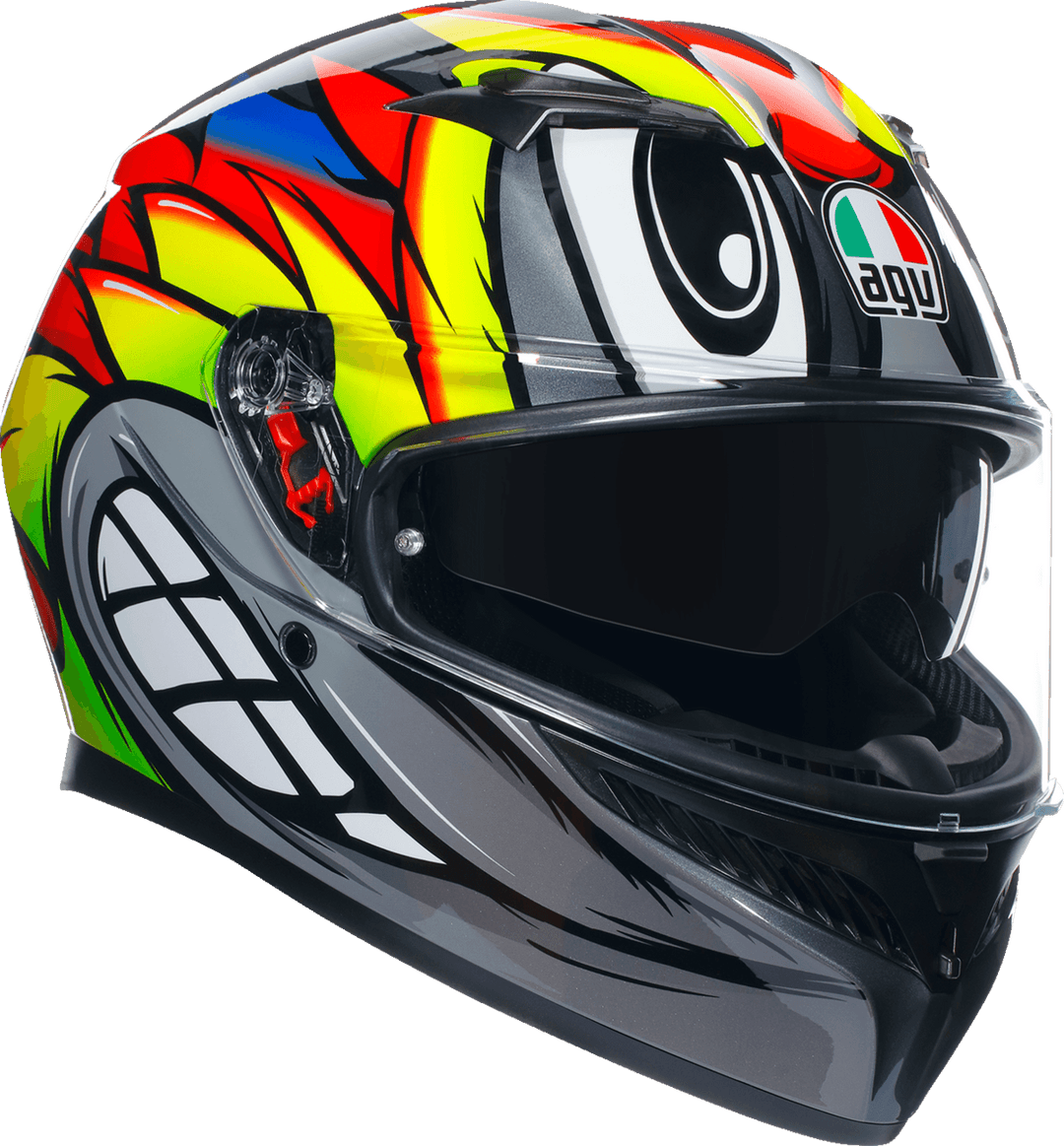 agv bali helmet AGV K3 Birdy 2.0 Helmet Gray/Yellow/Red