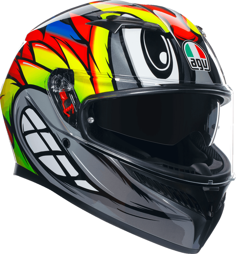 AGV K3 Helmet - Birdy 2.0 Gray/Yellow/Red - Motor Psycho Sport