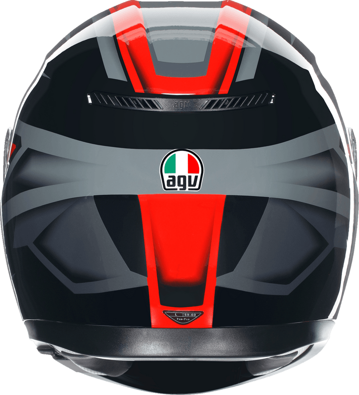 AGV K3 Helmet - Compound Black/Red - Motor Psycho Sport