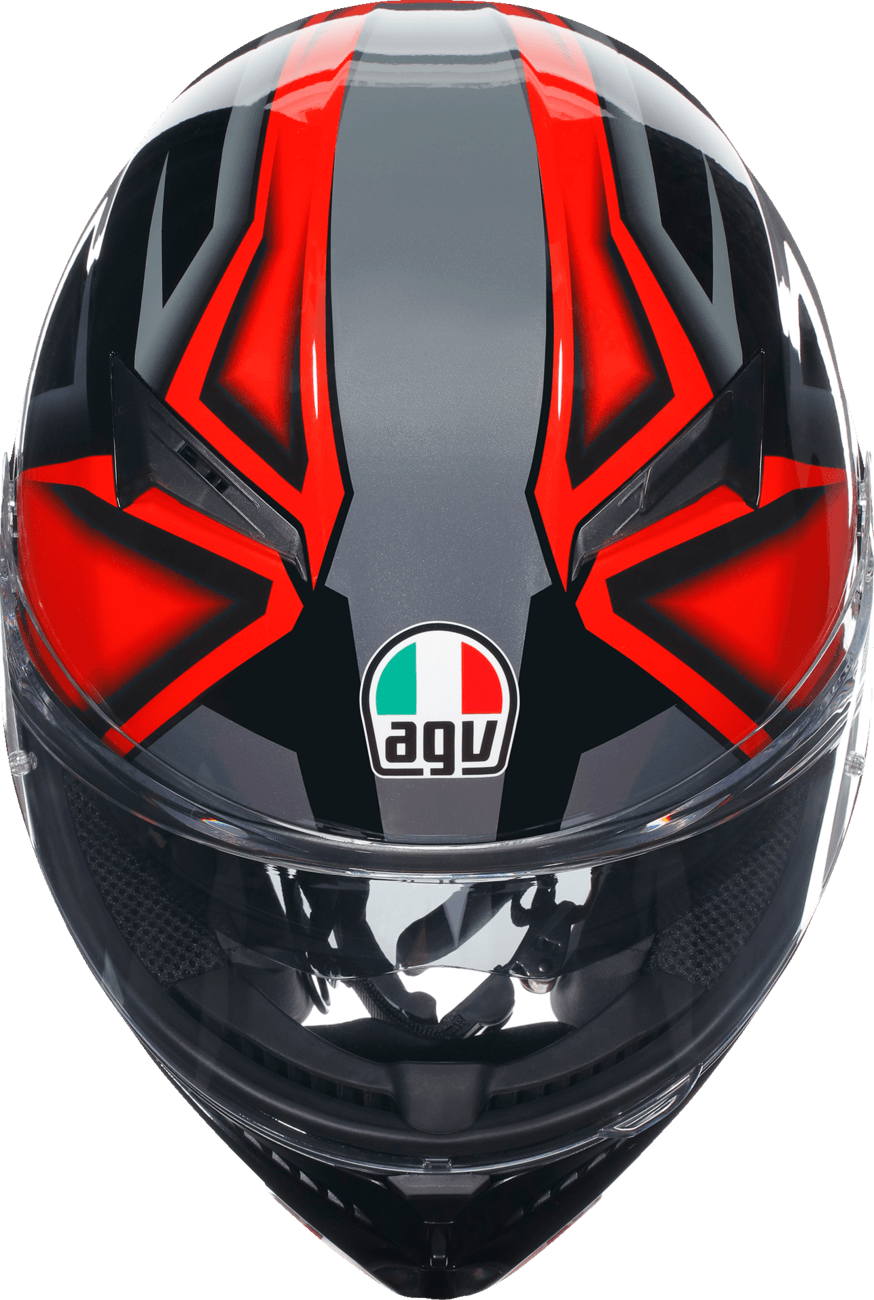 AGV K3 Helmet Compound Black/Red – Motor Psycho Sport