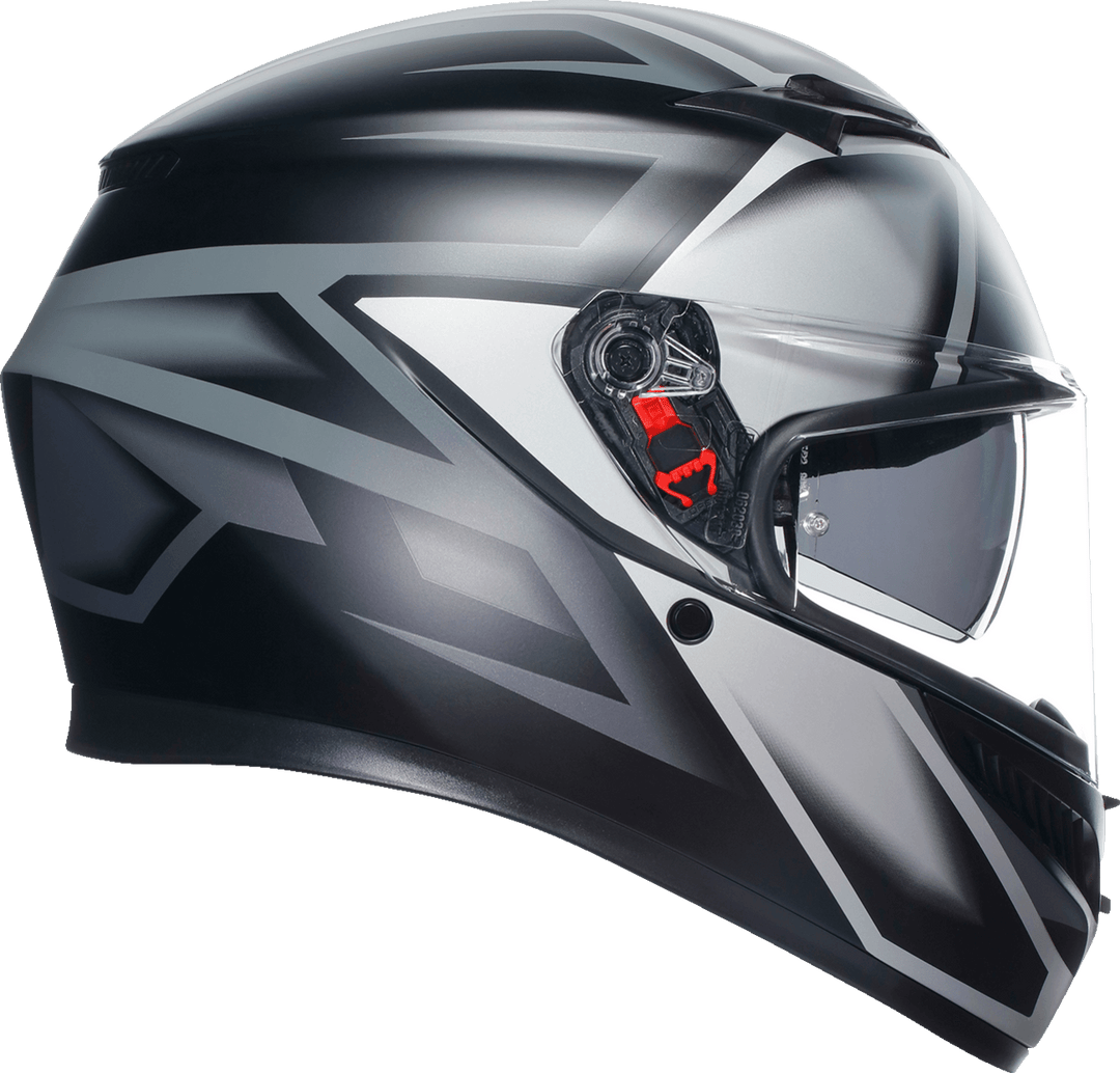 AGV K3 Helmet - Compound Matte Black/Gray - Motor Psycho Sport