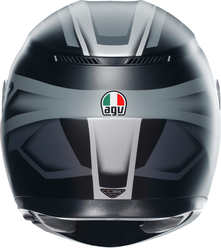 AGV K3 Helmet - Compound Matte Black/Gray - Motor Psycho Sport
