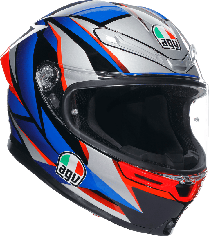 AGV K6 S Helmet - Slashcut Black/Blue/Red - Motor Psycho Sport