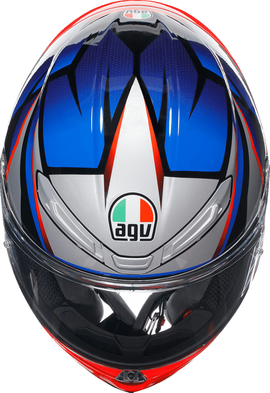 AGV K6 S Helmet - Slashcut Black/Blue/Red - Motor Psycho Sport