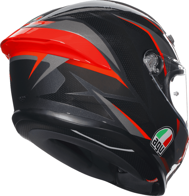 AGV K6 S Helmet - Slashcut Black/Grey/Red - Motor Psycho Sport