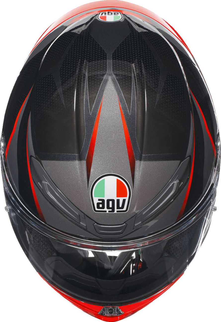 AGV K6 S Helmet - Slashcut Black/Grey/Red - Motor Psycho Sport