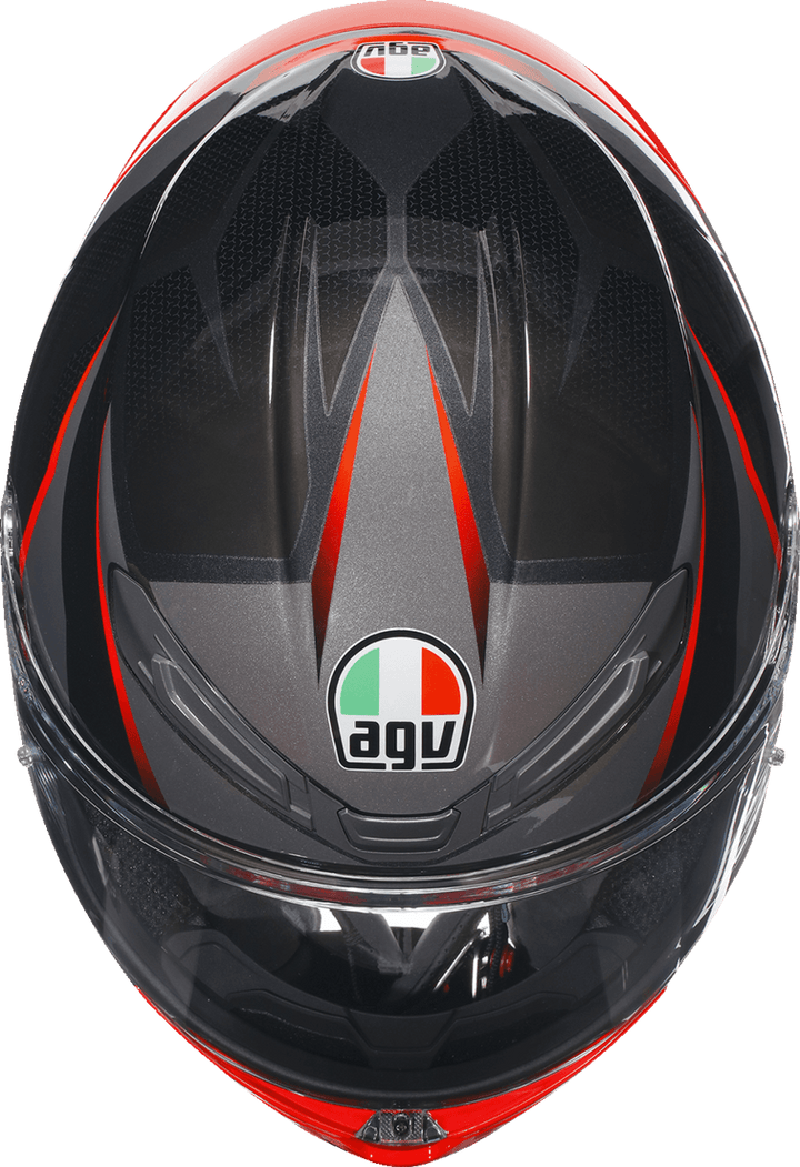 AGV K6 S Helmet - Slashcut Black/Grey/Red - Motor Psycho Sport