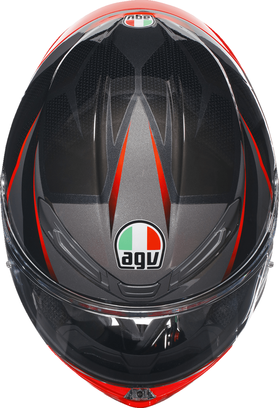 AGV K6 S Helmet - Slashcut - Black/Gray/Red