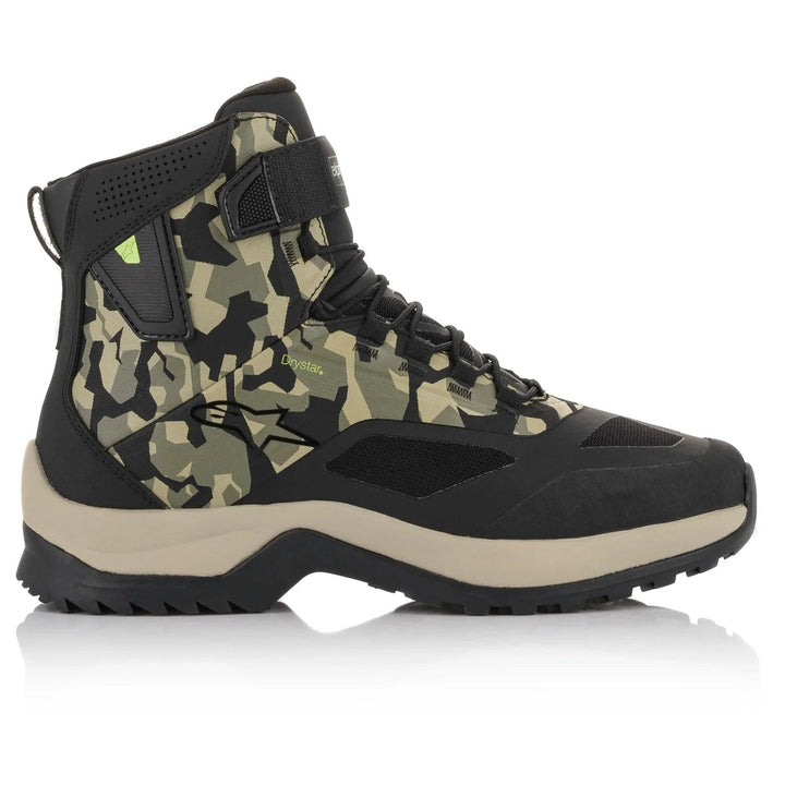 Alpinestars CR-6 Drystar Riding Shoes - Black/Gray Camo/Sand - Motor Psycho Sport